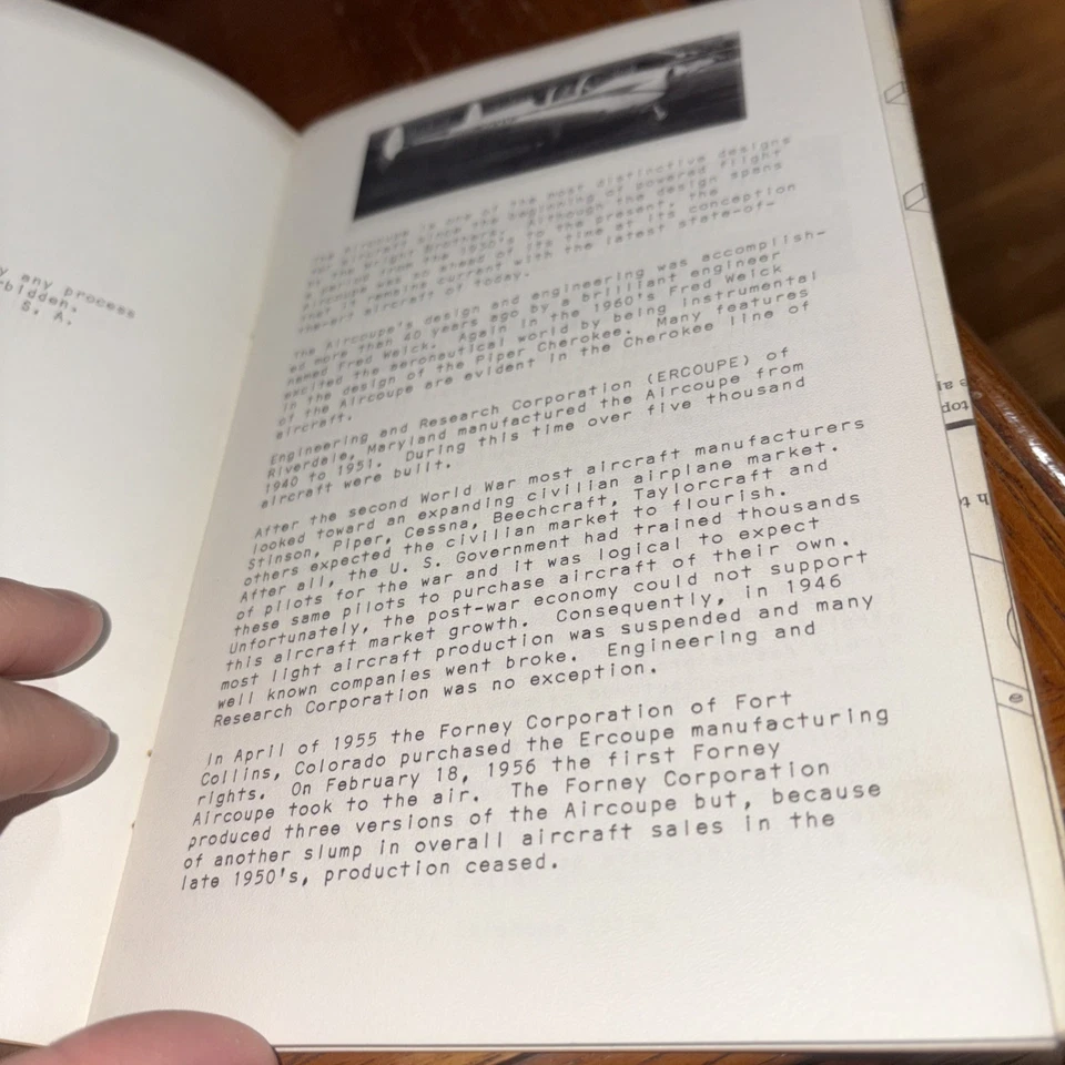 The Twin Tail Tiger Ercoupe 1974 Aircoupe Alon Mooney manual guía libro Foto 4 de 4