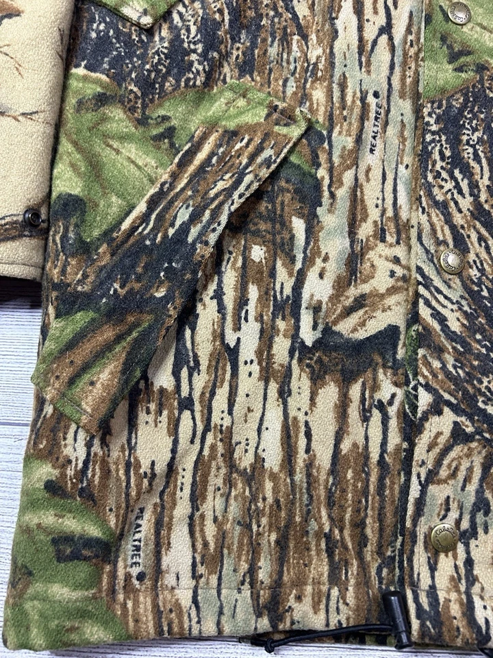 VTG Cabelas Hunting Jacket Mens S Wool Goretex Realtree Camo Whitetail Clothing - Image 4 of 4