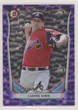 2014 Bowman Draft Top Prospects Purple Ice 70/99 Lucas Sims #TP-13 a3q
