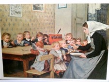 Albert Anker. Künstlerkarte farbig. Die Kind...