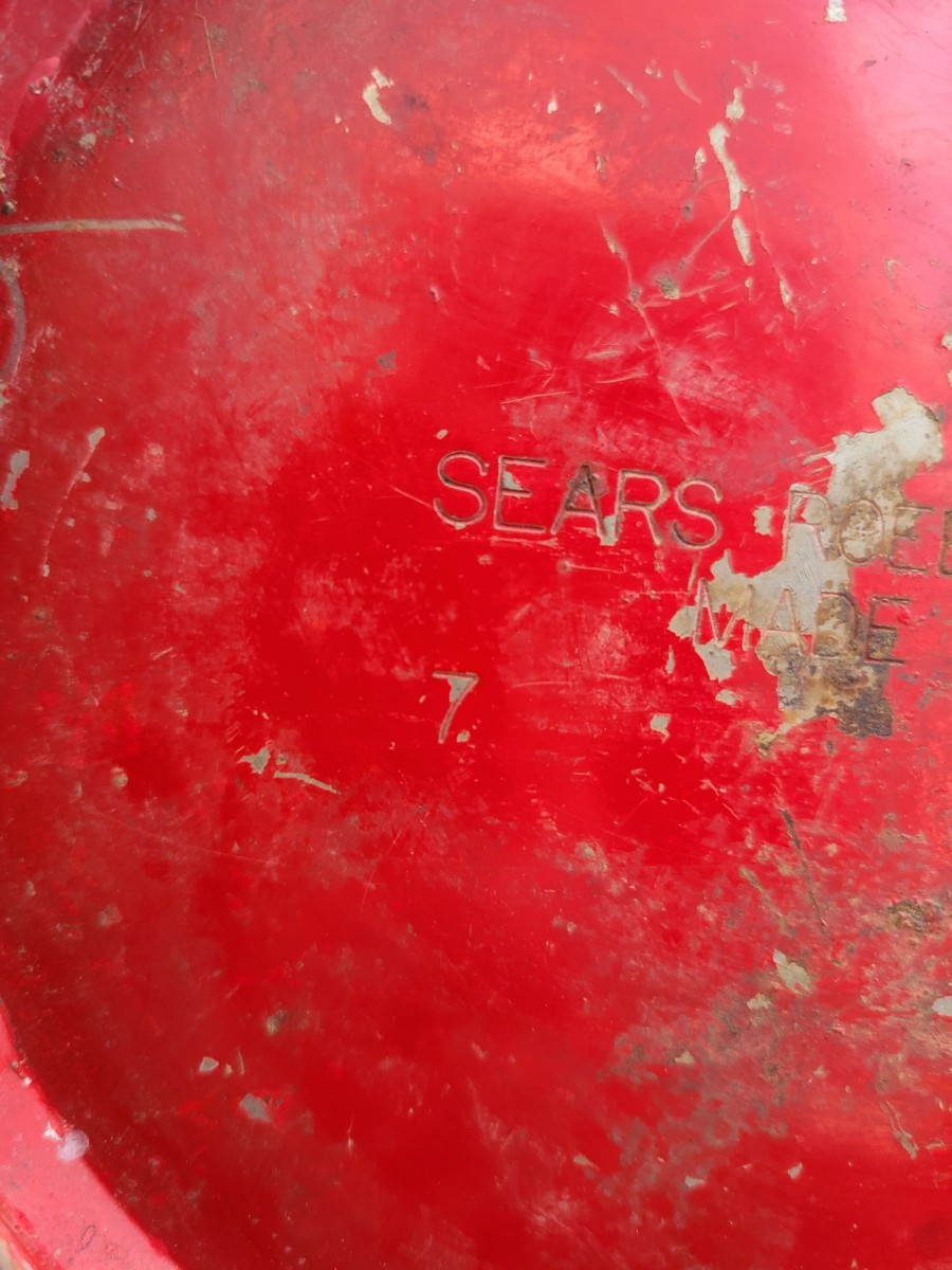 Vintage SEARS ROEBUCK AND CO. Lantern 7-64 Red & Black 2
