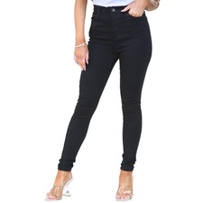 Womens Enzo Skinny Jeans Stretch Denim Slim Fit High Waist Skinny Trousers Pants
