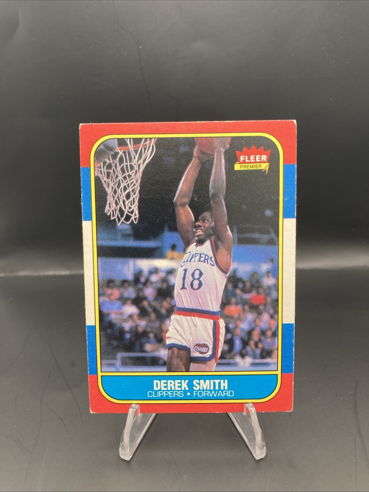 1986-87 Fleer #103 Derek Smith -RC  Los Angeles Clippers Nice Card!