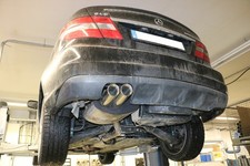 FOX Sportauspuff Mercedes C-Klasse Sportcoupe CL203 Bj.2008-2011 2x76mm scharf