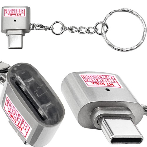 USB Typ C Micro SD Karte Lesegerät Kartenleser SDXC Adapter in Silber GUT DE - Bild 7 von 13