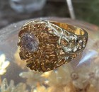 Vintage 18k Plated Nugget Crystal Ring!!!  — photo 4