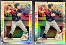 Lot of (2) Bowman Chrome 2020 Shea Langeliers Refractor Braves/Athletics