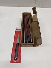 Tramontina Plastic Handle Paring Knife 3" Carbon Micro-Serrated Carded Qty 6