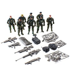 8Pcs/Set SWAT Military Army Action Figure Toys for Boys Combat Game Movable Doll