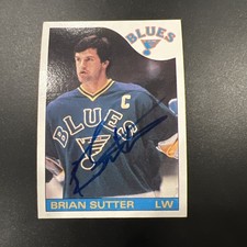 Vintage Hockey Signed Card Autograph Brian Sutter