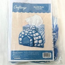 Craftways North Pole Tissue Box Plastic Canva...