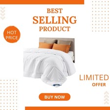 All-Season Down Alternative Comforter Queen Size 88x88 - White Elegance