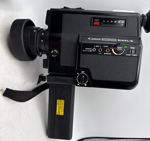 Canon Canosound 514XL-S Super 8 Camera  Tested & Working  f/1.4 9-45mm