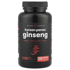 Korean Panax Ginseng, 120 Vegan Capsules 532.5 mg Capsule Each 