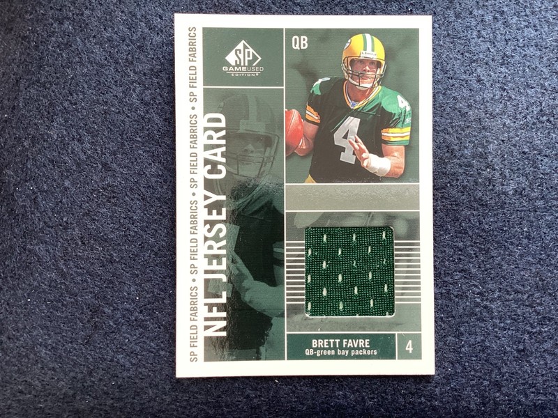 2003 Upper Deck SP Brett Favre Game Used Jersey Card Green Bay Packers