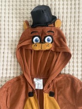 Youth Kid Five Nights at Freddy's FNAF Costume One Piece Pajama PJ Suit Medium