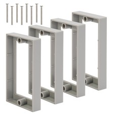 Single Gang Receptacle Outlet Box Extenders 1/2",Gray,Pack of 4