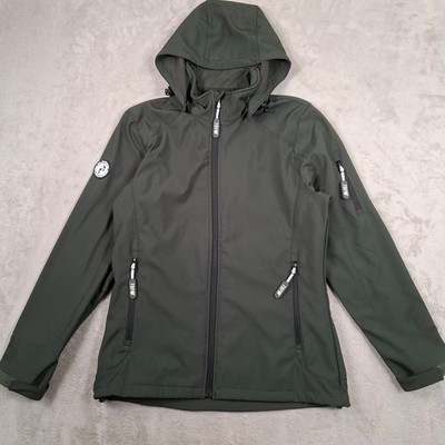 Two Bare Feet Jacke Damen XXL grün Kapuze Softshell Outdoor Mantel Full Zip