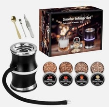 Electric Whiskey Smoker Kit,Rechargeable Cocktail Smoker Kit with 3 Light