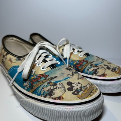 Vans Disney Mickey Minnie Surf Print Authentic Sneakers Men's 7 Women's 8.5