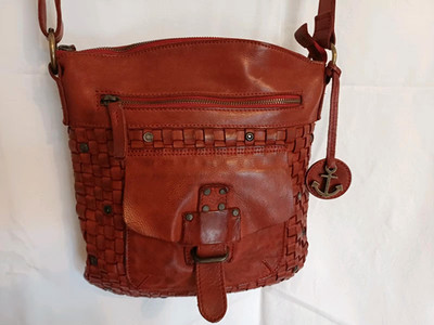 Harbour 2nd Tasche Ledertasche Umhängetasche red # Leder