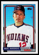 Mike Hargrove, 1992 Topps, #609, Cleveland Indians,