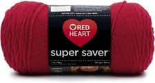Red Heart E300.0319 Super Saver Economy Yarn, Cherry Red