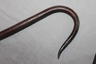 Lot Antique Hand Forged Wrought Iron 15" and 9" Butcher Hooks + Hatchet + Pedal — photo 4