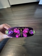 Mardi Gras Headband Rhinestone Butterflies
