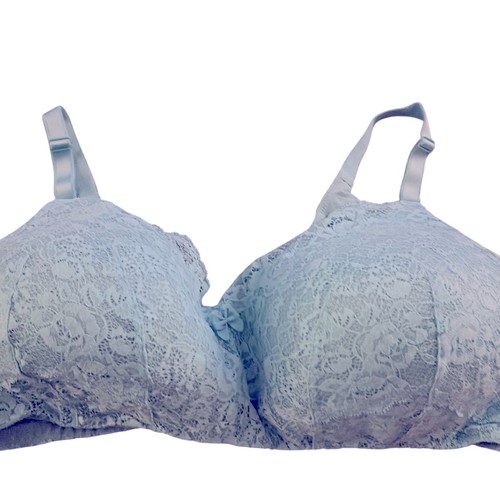 Torrid Dream Wireless Blue Lace Wireless Bra Size 46DD Women's