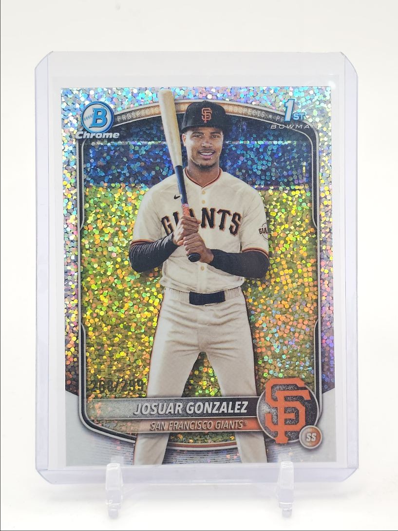 JOSUAR GONZALEZ 2025 BOWMAN CHROME 1ST SPECKLE REFRACTOR GIANTS /299 Q4482