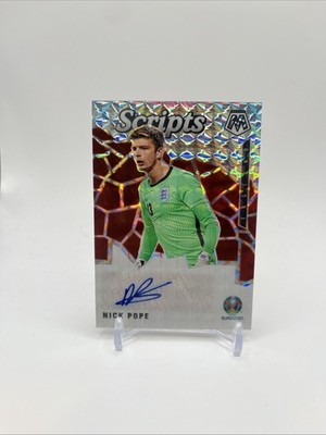 Nick Pope 2021 Panini Mosaic UEFA Euro Scripts Auto Mosaic Prizm #SM-NP