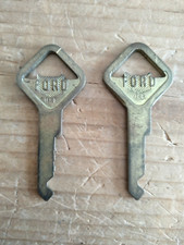 Vintage Ford Brass Key Lot Of 2 Gas Auto
