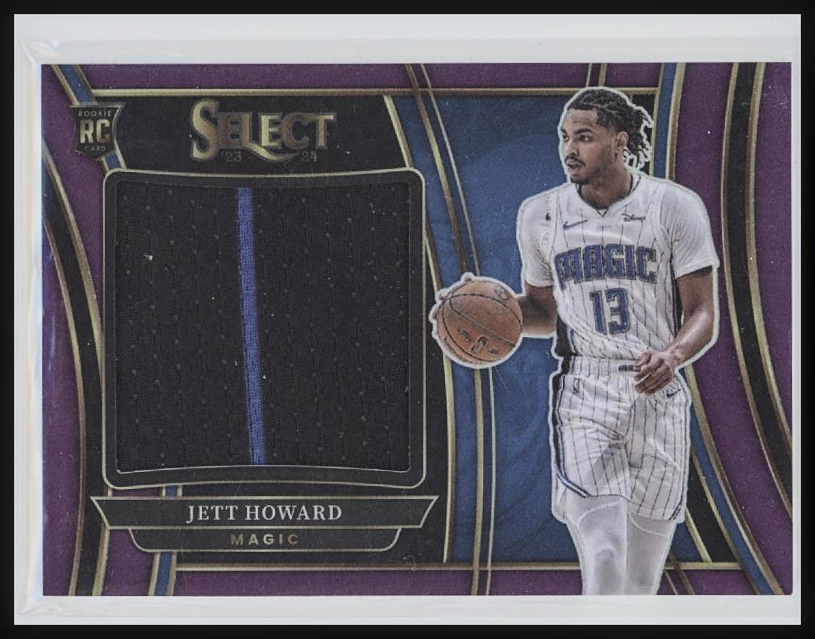 2023-24 Panini Select Jett Howard Jumbo Rookie Swatches Purple /99
