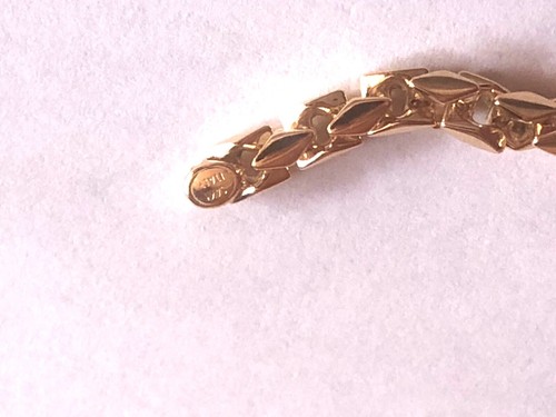 14k Yellow Gold 5mm Men's Square Curb Box Link 8.25" Chain Bracelet 11.5 grams - Picture 7 of 7