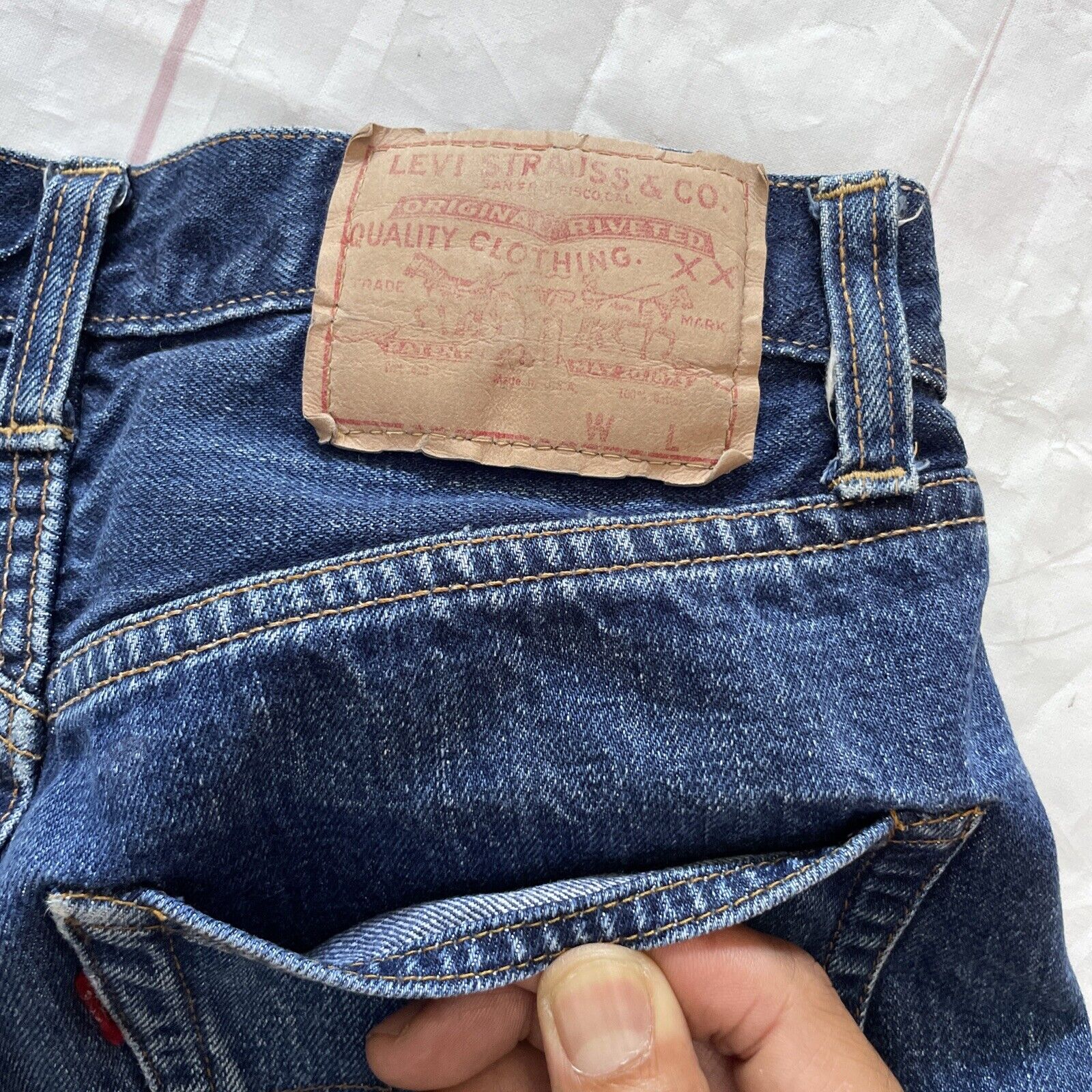 Vintage 1960s Levis 501 Big E Redline Selvedge Bl… - image 11