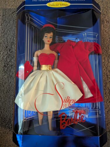 1997 SILKEN FLAME BARBIE - Brunette 1962 Fashion Reproduction Doll #18448 - NEW - Picture 1 of 2