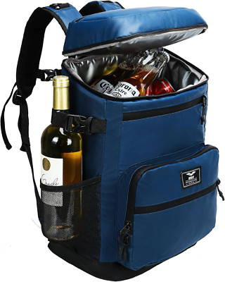 Cooler Backpack Insulated Large Soft Coolers Bag, 30 Can Leakproof Ice Chest Lun