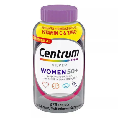Centrum Silver Women 50+ Multivitamin 275 Ct New Formula Higher Zinc & Vitamin C