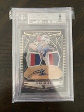 2018 Panini Obsidian E/E Orange Josh Allen RC Rookie Dual Patch AUTO /50 BGS 9
