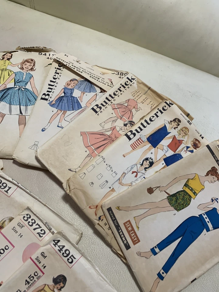 Vintage Children's Sewing Patterns Simplicity Butterick Lot Of 9 - Image 3 of 4