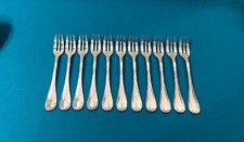 1 fourchette à gâteaux  CHRISTOFLE modèle RUBANS CROISÉS métal argenté 15,5 cm