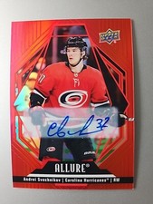 2022-23 Upper Deck Allure Red Rainbow Auto Andrei Svechnikov #99 Carolina...