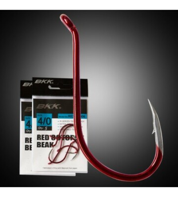 BKK RED OCTOPUS BEAK TOWING HOOK SIZE 1/0
