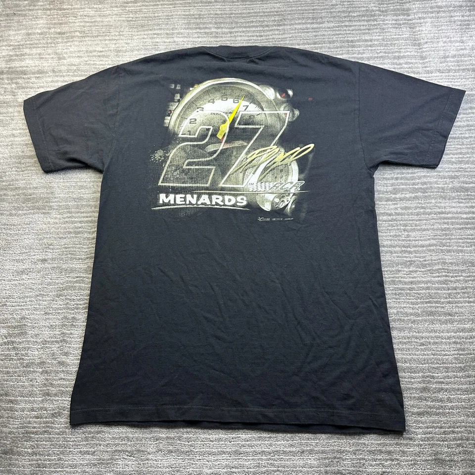 Camisa Paul Menard Nascar Para Hombre Pequeña Negra Gráfica de Carreras Informal Foto 3 de 4