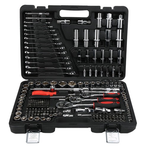 215Pcs Ratchet Wrench 1/4in 3/8in 1/2in Socket Set Tool Case Tool Kits ...