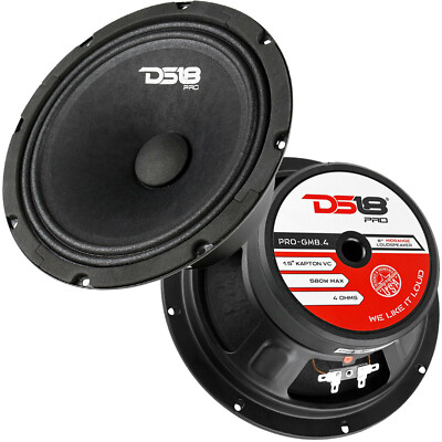 2 DS18 PRO-GM8.4 8'' 1160W Midrange Loudspeaker 4 Ohm Car Audio Mid Bass Speakers