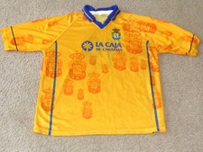 VINTAGE SPAIN LA CAJA DE CANARIAS SOCCER JERSEY SIZE 44