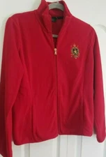Ralph Lauren Polar Fleece Zip up Jacket With Crest Medium 