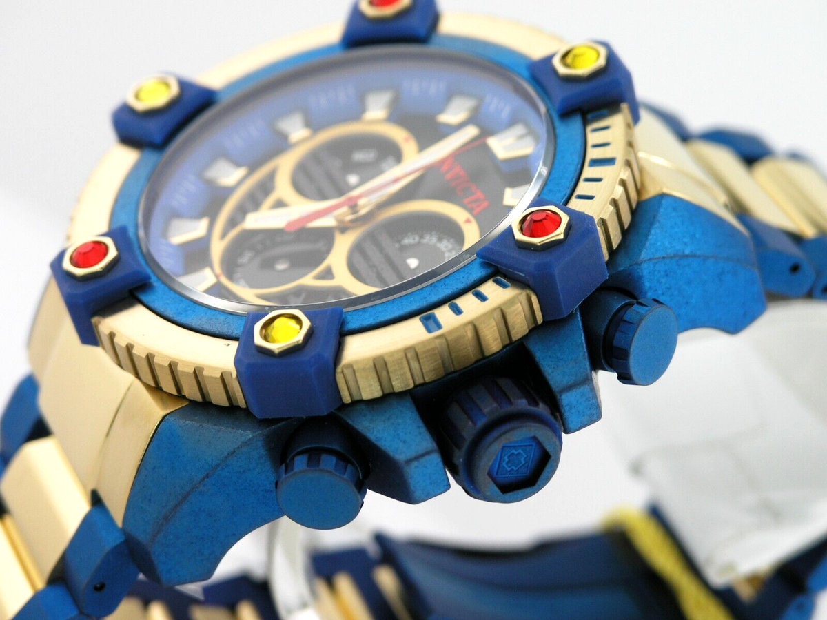 NEW INVICTA 46656 COALITION FORCES GOLD BLACK DIAL SWISS